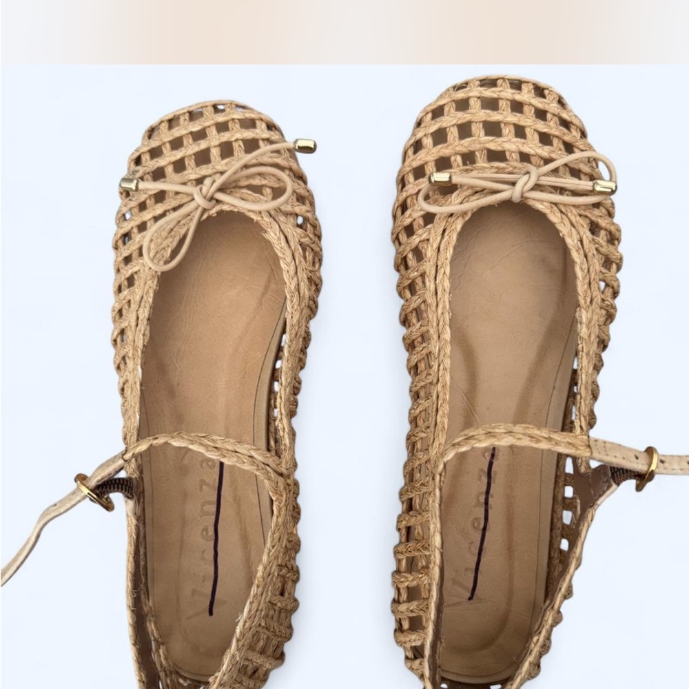 Vicenza woven ballet flats never worn